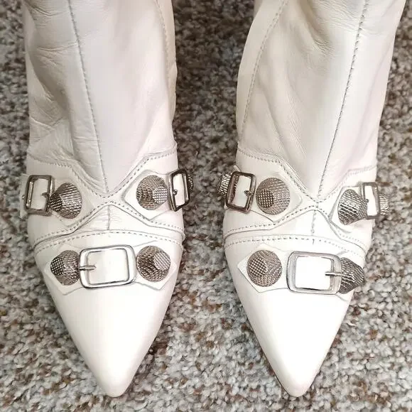Zigi Ivara White Knee High Women's Boots Narrow Calf Size 36 / US 5.5-6 - Picture 4 of 16